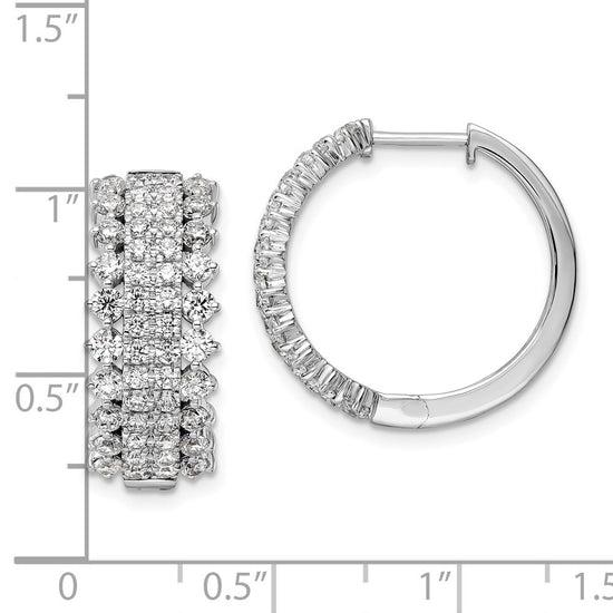Diamond Hinged Hoop Earrings