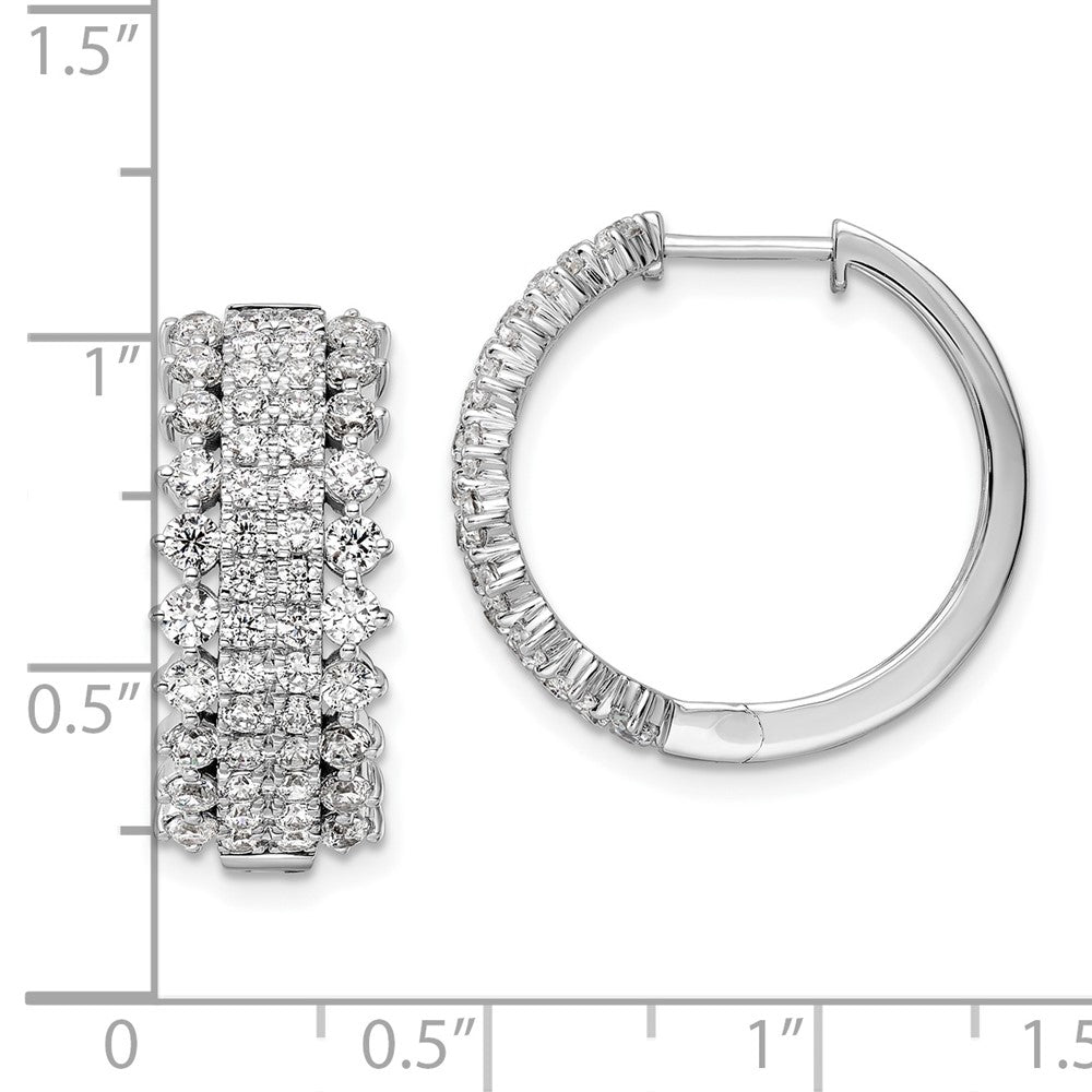 Diamond Hinged Hoop Earrings