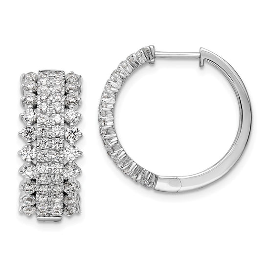 Diamond Hinged Hoop Earrings
