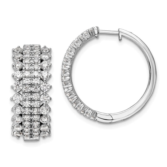 Diamond Hinged Hoop Earrings