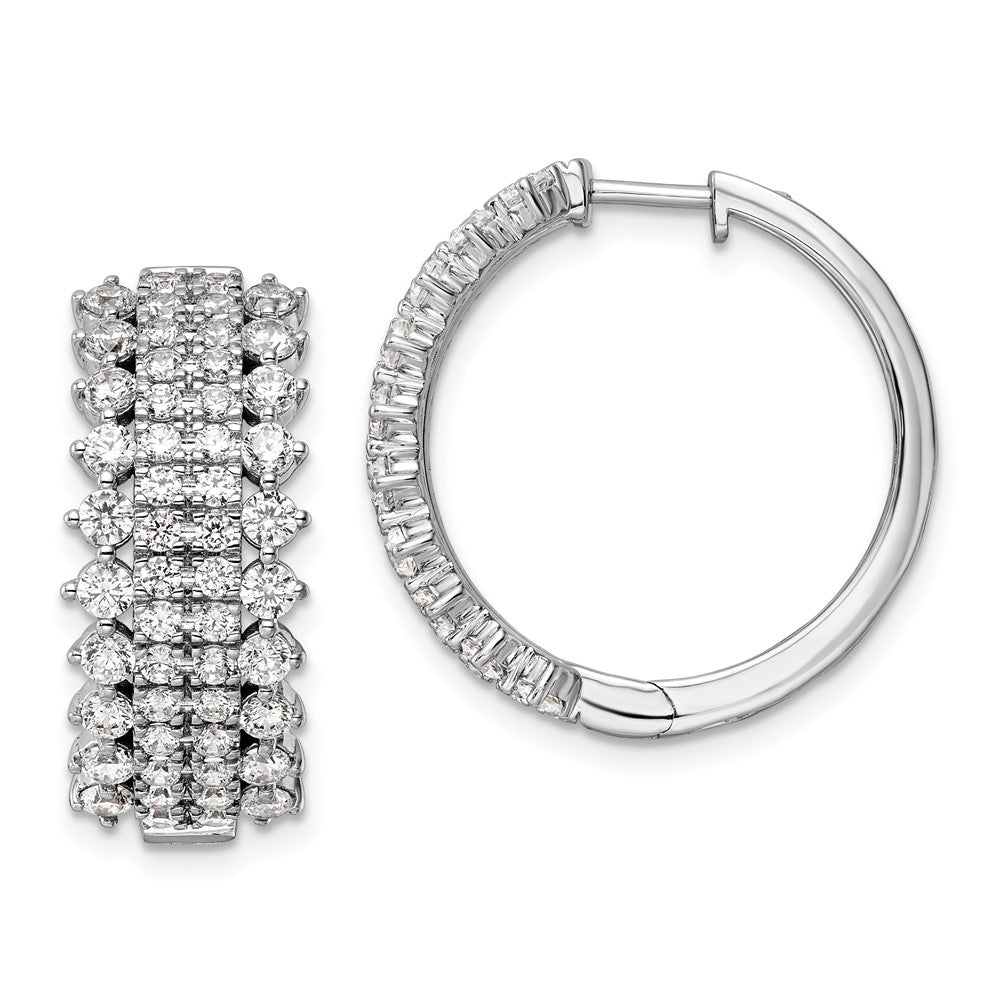Diamond Hinged Hoop Earrings