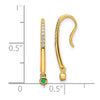 Diamond/Diamond & Gemstone Drop Wire Earrings