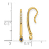 Diamond/Diamond & Gemstone Drop Wire Earrings