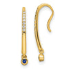 Diamond/Diamond & Gemstone Drop Wire Earrings