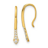 Diamond Drop Wire Earrings