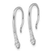 Diamond Drop Wire Earrings