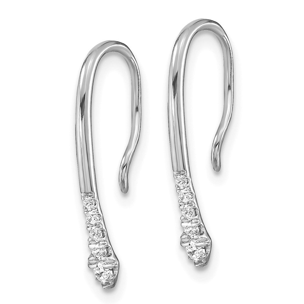 Diamond Drop Wire Earrings