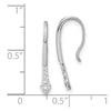 Diamond Drop Wire Earrings