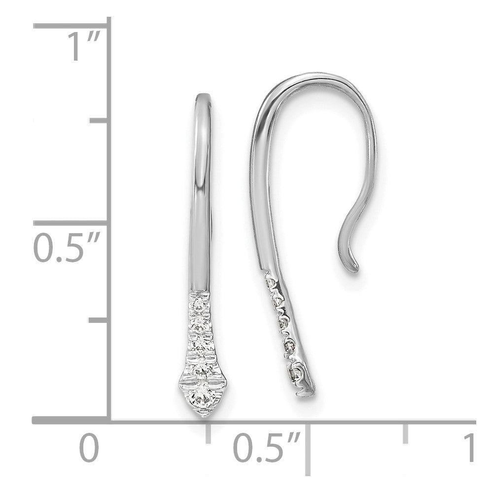 Diamond Drop Wire Earrings