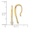 Diamond Drop Wire Earrings