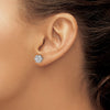 14k White Gold 1/2 carat Diamond Floral Post Earrings