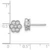 14k White Gold 1/2 carat Diamond Floral Post Earrings
