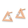 Polished Triangle Diamond Post Earrings