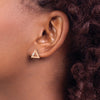 Polished Triangle Diamond Post Earrings