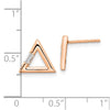 Polished Triangle Diamond Post Earrings