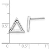Polished Triangle Diamond Post Earrings
