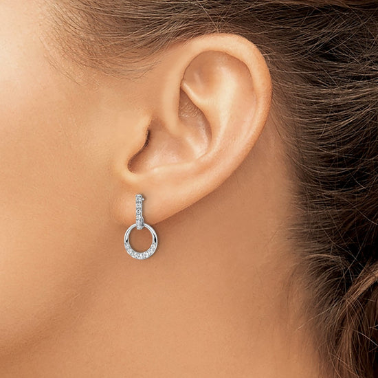 Diamond Dangle Post Earrings