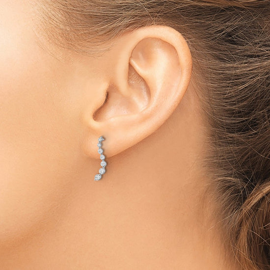 Gold Diamond Post Earrings