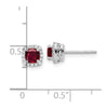 Lab Grown Diamond & Gemstone Halo Post Earrings