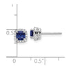 Lab Grown Diamond & Gemstone Halo Post Earrings