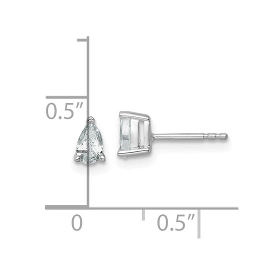 Lab Grown Pear Diamond Studs