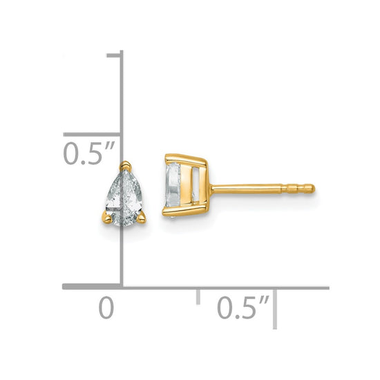 Lab Grown Pear Diamond Studs