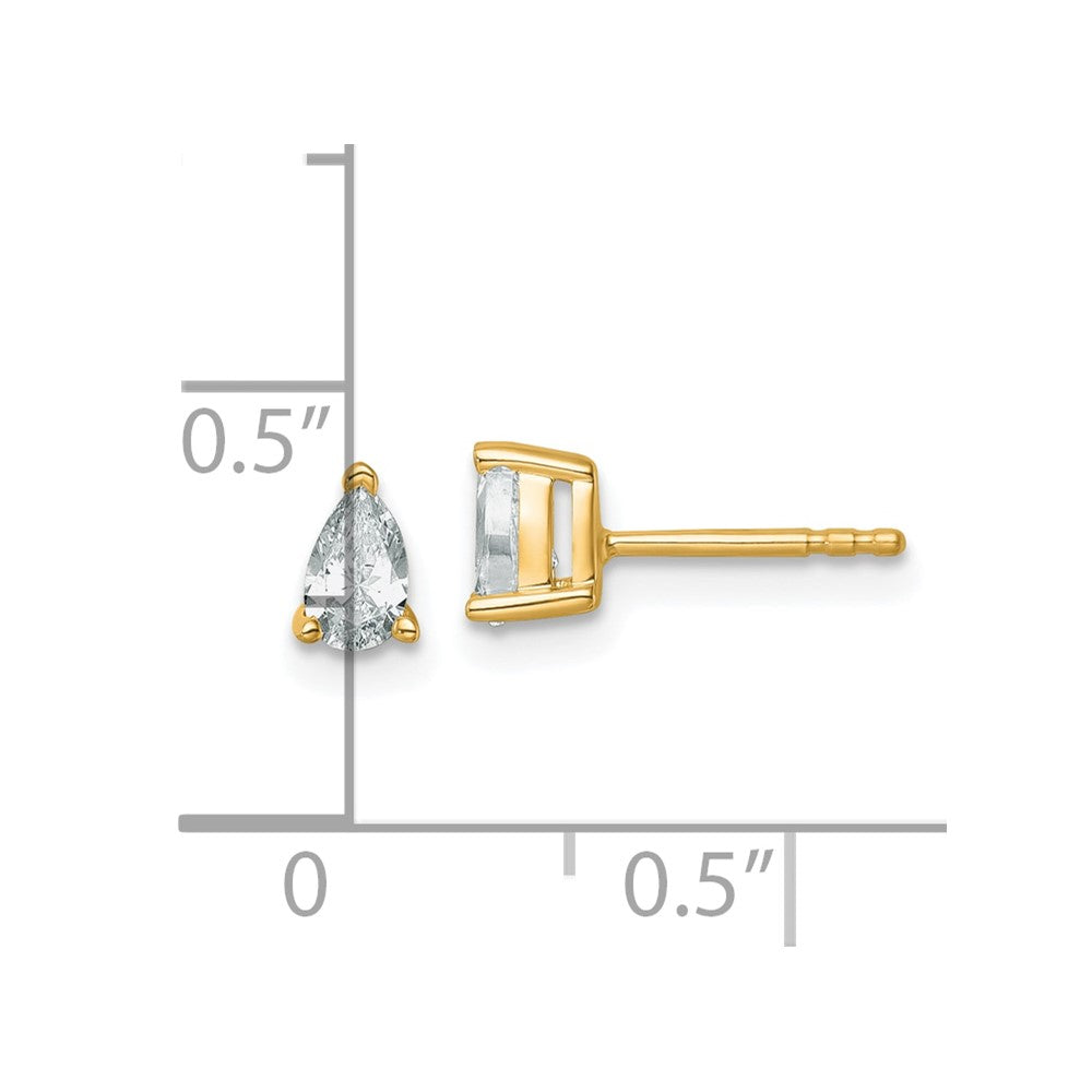 Lab Grown Pear Diamond Studs