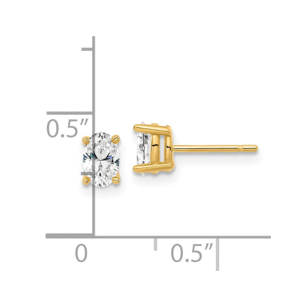 Lab Grown Oval Diamond Studs