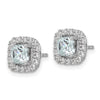 Diamond & Gemstone Halo Post Earrings