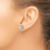 Diamond & Gemstone Halo Post Earrings