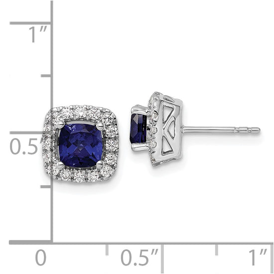 Diamond & Gemstone Halo Post Earrings