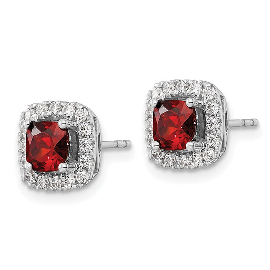 Diamond & Gemstone Halo Post Earrings