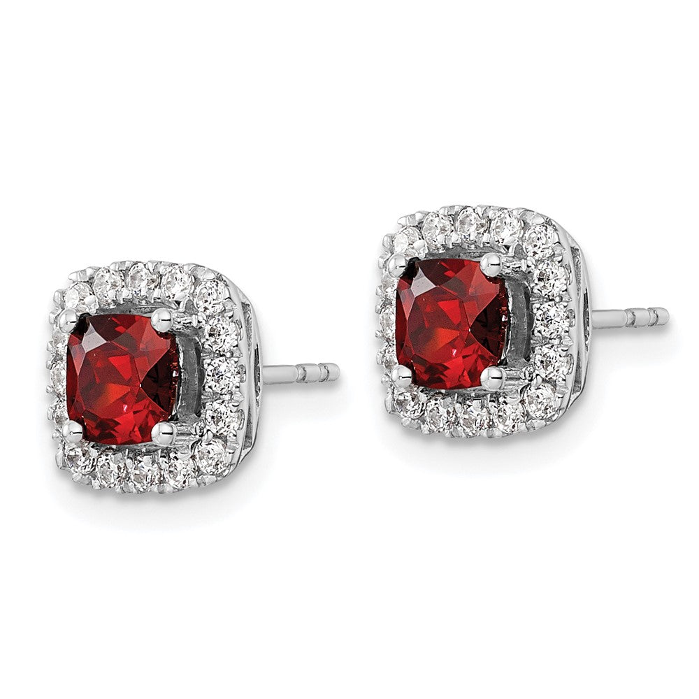 Diamond & Gemstone Halo Post Earrings