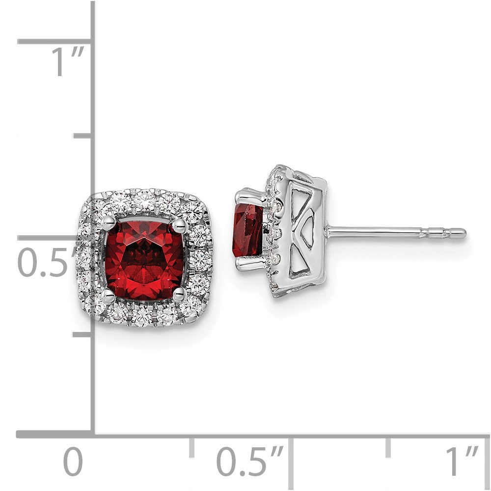 Diamond & Gemstone Halo Post Earrings