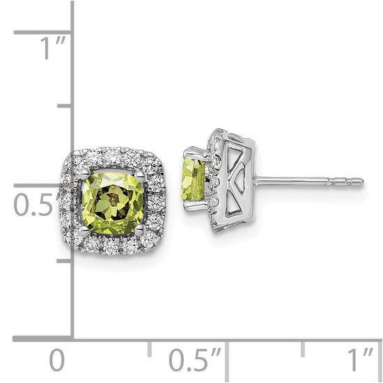 Diamond & Gemstone Halo Post Earrings