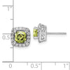 Diamond & Gemstone Halo Post Earrings