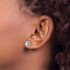 Diamond & Gemstone Halo Post Earrings