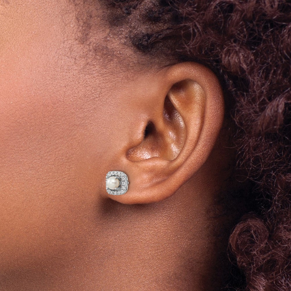 Diamond & Gemstone Halo Post Earrings