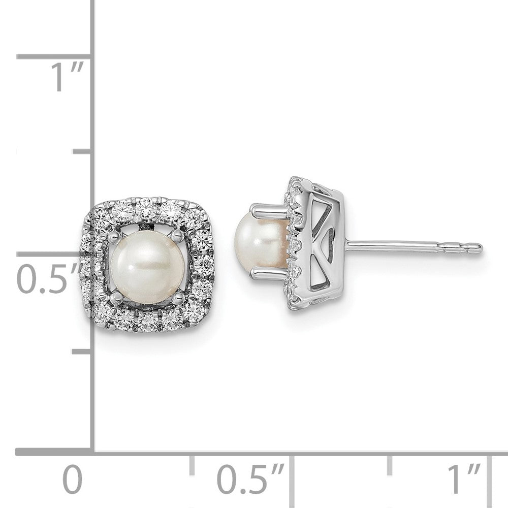 Diamond & Gemstone Halo Post Earrings