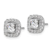 Diamond & Gemstone Halo Post Earrings
