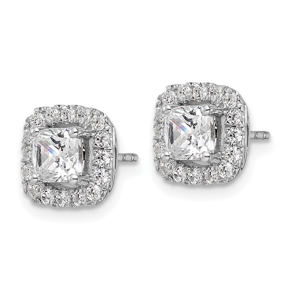 Diamond & Gemstone Halo Post Earrings