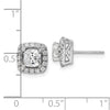 Diamond & Gemstone Halo Post Earrings
