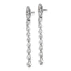 14k White Gold 1 carat Lab Grown Diamond VS/SI+ G+ Complete Dangle Post Earrings
