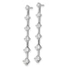 14k White Gold 1 carat Lab Grown Diamond VS/SI+ G+ Complete Six Stone Dangle Post Earrings
