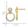 14k 1/4 carat Lab Grown Diamond VS/SI+ G+ Circle Dangle Post Earrings