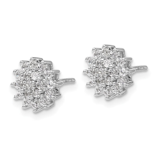 Diamond Cluster Post Earrings