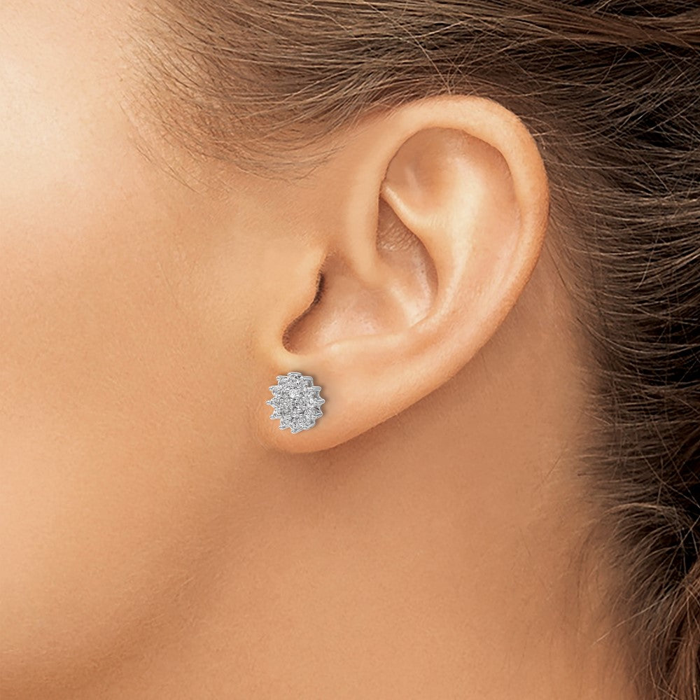 Diamond Cluster Post Earrings