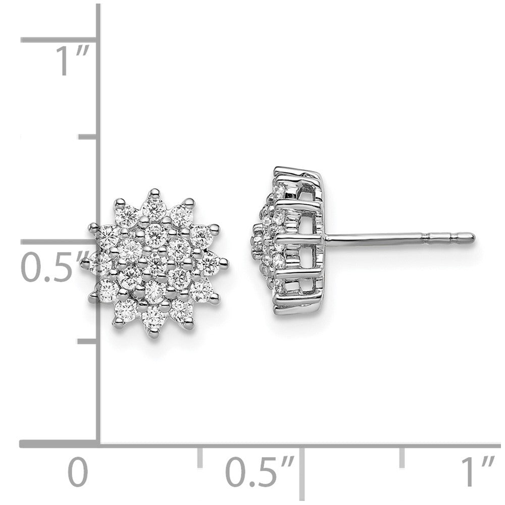 Diamond Cluster Post Earrings