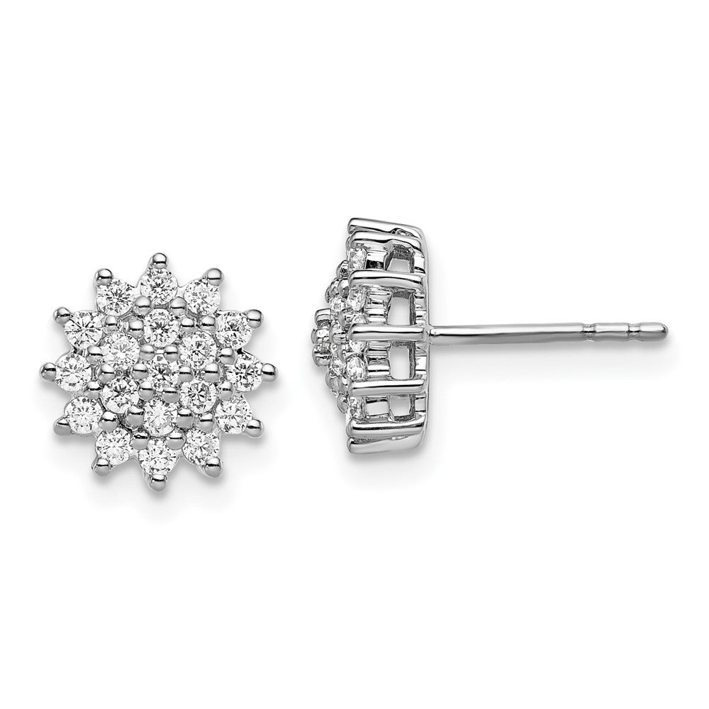 Diamond Cluster Post Earrings