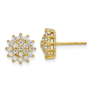 Diamond Cluster Post Earrings